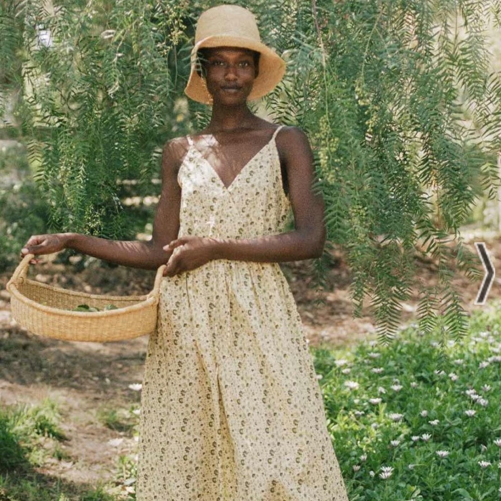 Lincoln Dress, in Nettle Ditsy Field